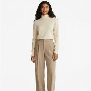 Charter Club Ivory Merino Wool Mock-neck Sweater Women’s Size Large